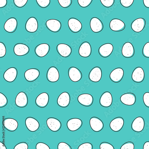 Painted ester eggs background. Vector seamless pattern.