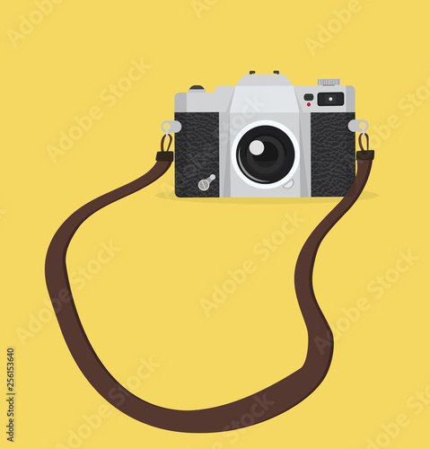 hanging vintage camera vector