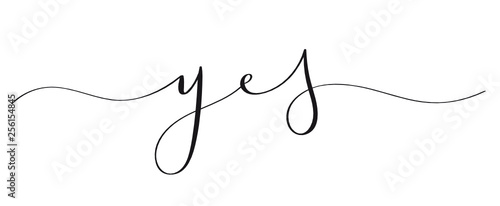 YES brush calligraphy banner