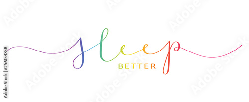 SLEEP BETTER brush calligraphy banner