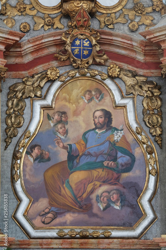 Saint Joseph, altarpiece in the Church of Assumption of the Virgin Mary in Pokupsko, Croatia