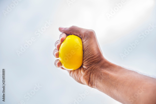 Hand Pressing Stress Ball