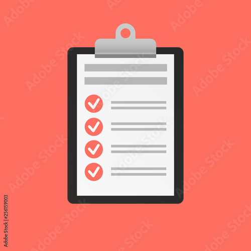 Clipboard with checklist icon