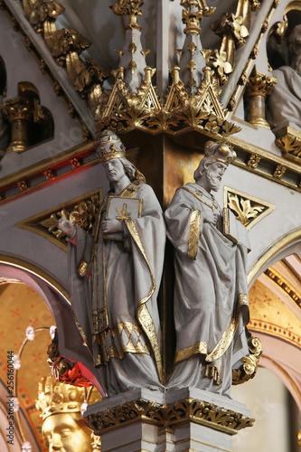 Doctors of the Church, statues on the main altar in Zagreb cathedral 