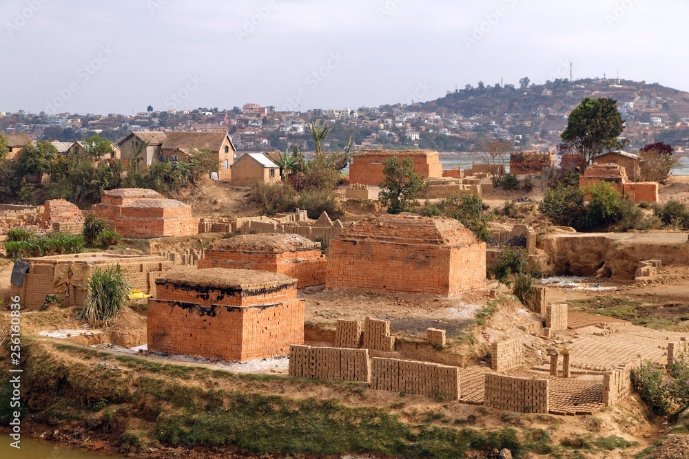 Ziegelei in Antananarivo