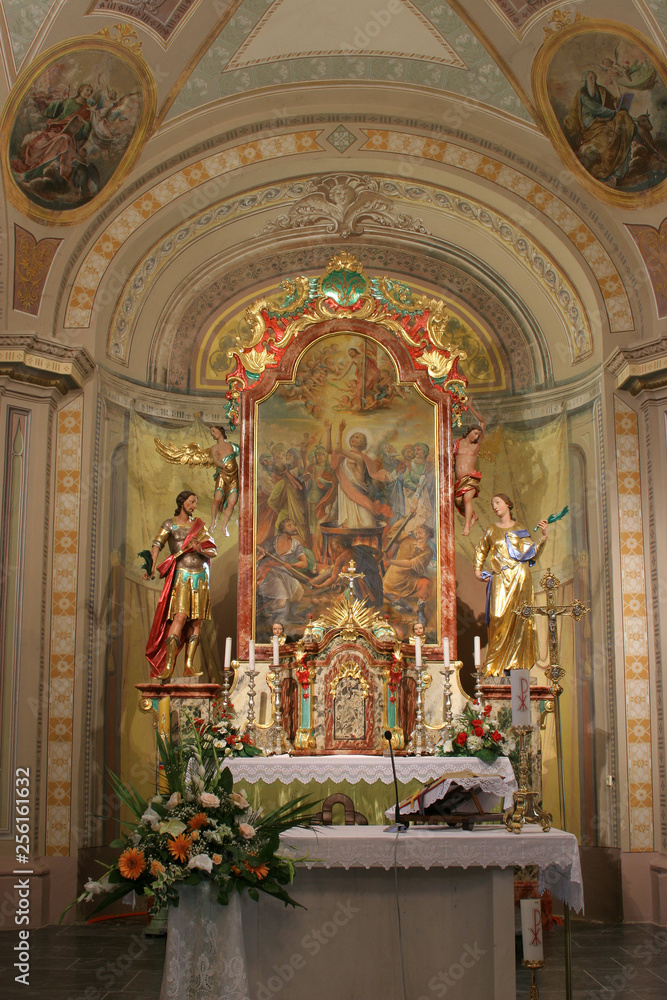 Main altar in Saints Vitus church in Ozalj, Croatia Main altar in Saints Vitus church in Ozalj, Croatia