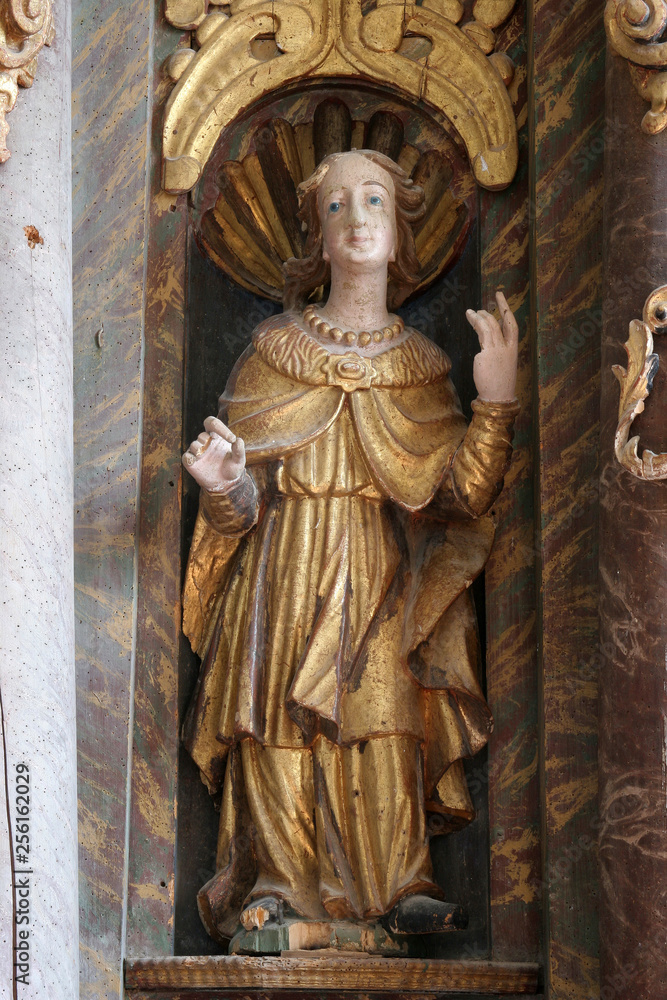 Saint Helena, statue on the altar of Saint Anthony of Padua in Church of Birth of Virgin Mary in Svetice, Croatia Saint Helena, statue on the altar of Saint Anthony of Padua in Church of Birth of Virgin Mary in Svetice, Croatia