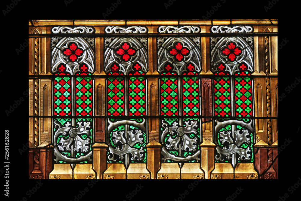 Stained glass in Zagreb cathedral Stained glass in Zagreb cathedral