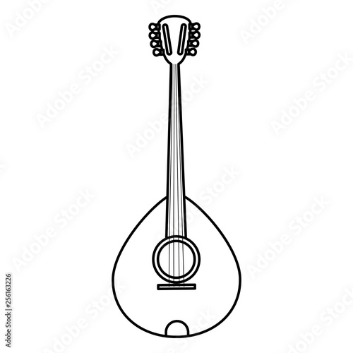 buzuky instrument isolated icon photo