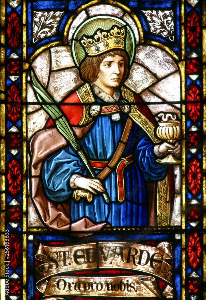 St. Edward, stained glass in Zagreb cathedral 