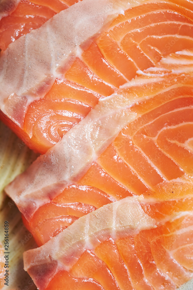 slices of salmon