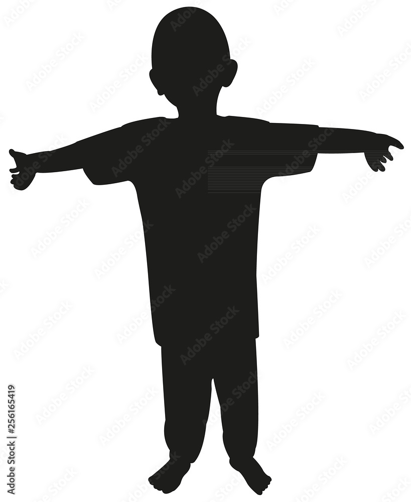 boy looking up, silhouette vector boy looking up, silhouette vector