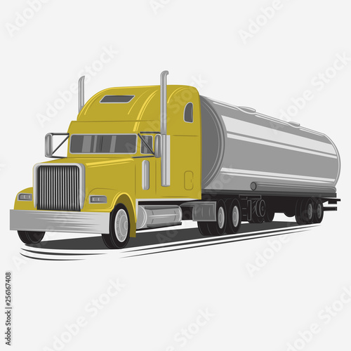 Tank truck vector illustration. Modern tanker isolated vector