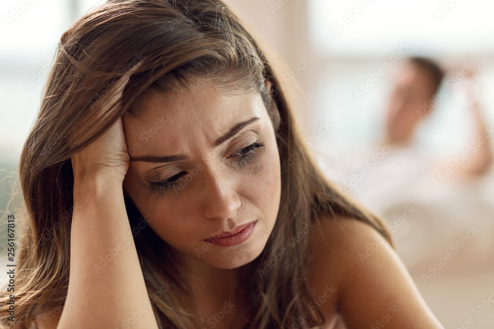Young woman feeling desperate after the breakup with her boyfriend. Young woman feeling desperate after the breakup with her boyfriend.
