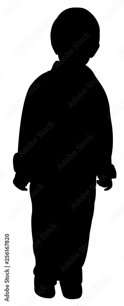 a boy body silhouette vector