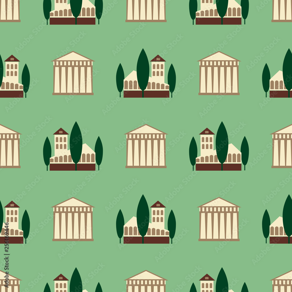 Fototapeta premium Seamless ancient city