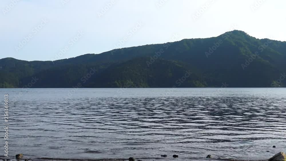 The view of Ashi lake from coast The view of Ashi lake from coast