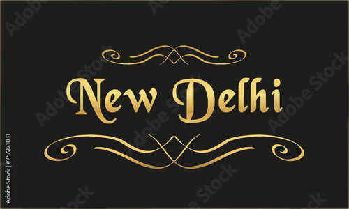 Vector Welcome to New Delhi