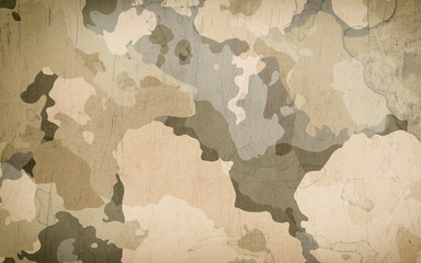 Dirty camouflage fabric texture for background