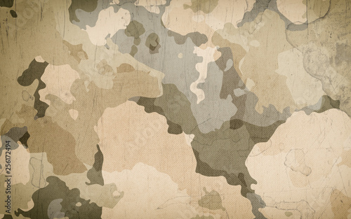 Dirty camouflage fabric texture for background photo