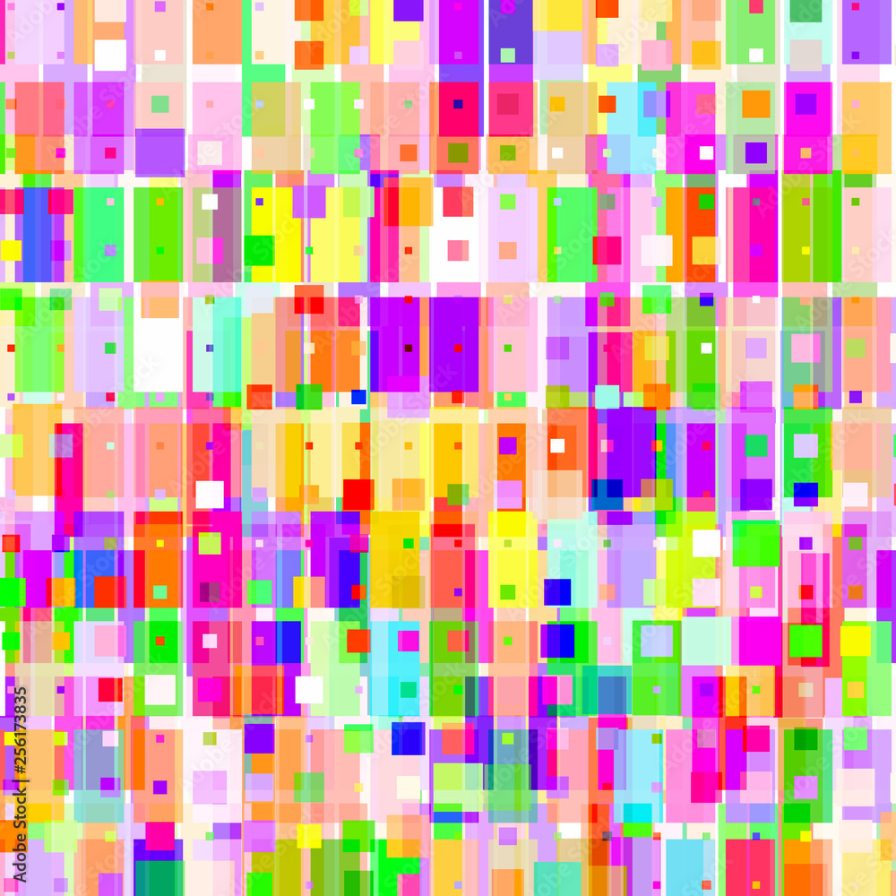 Mosaic of colored cubes on a white background. Mosaic of colored cubes on a white background.