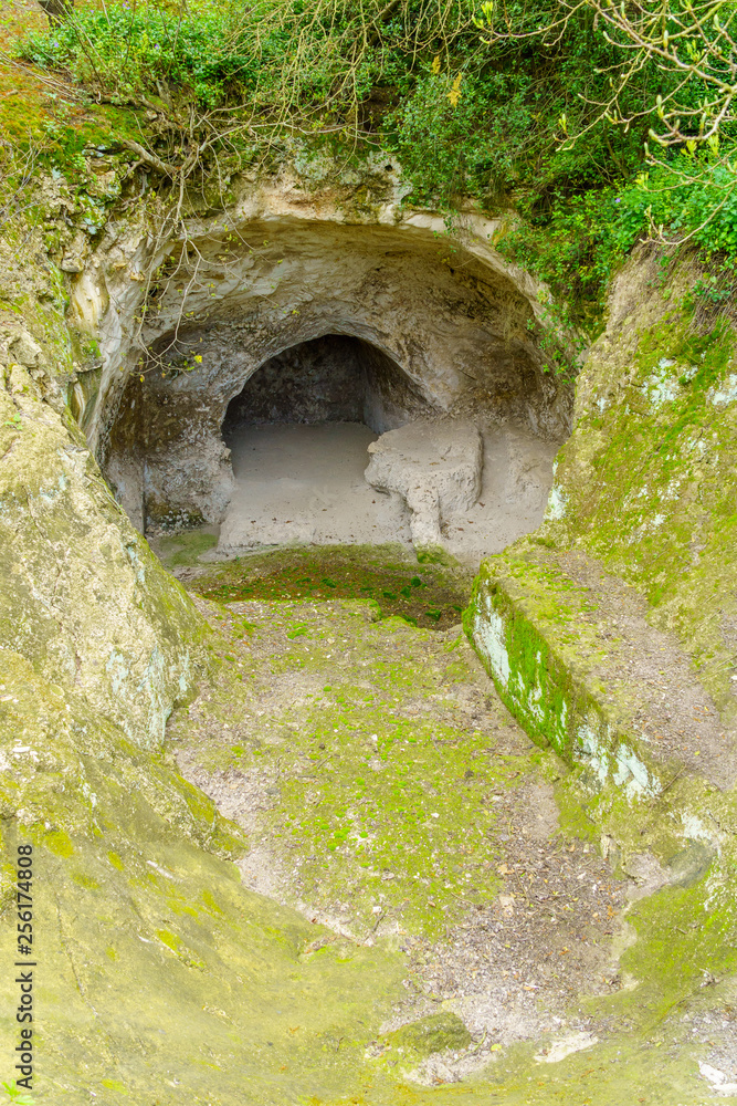 Entrance to a Jewish burial cave, Bet Shearim National Park