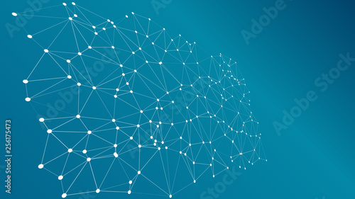 Creative graphic backgrounds 3d vector lines and dots connected