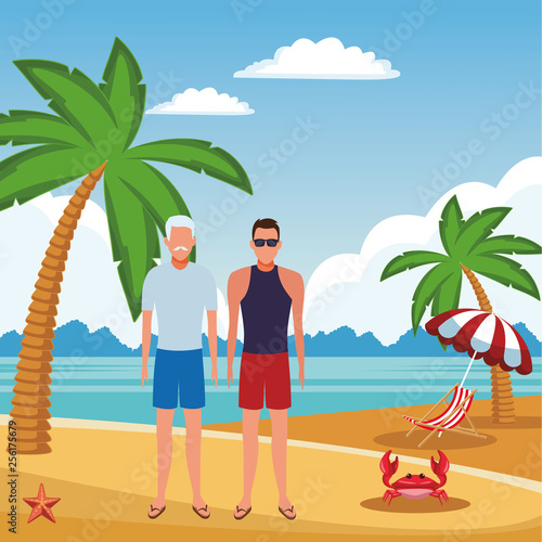 summer vacation cartoon