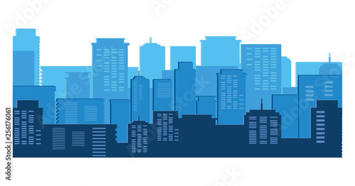 buildings metropolis cityscape silhouette