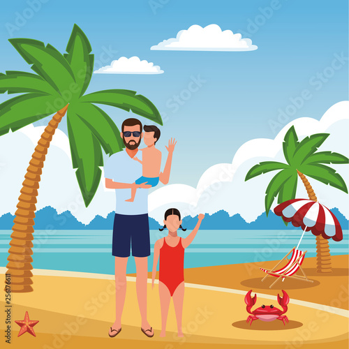 summer vacation cartoon