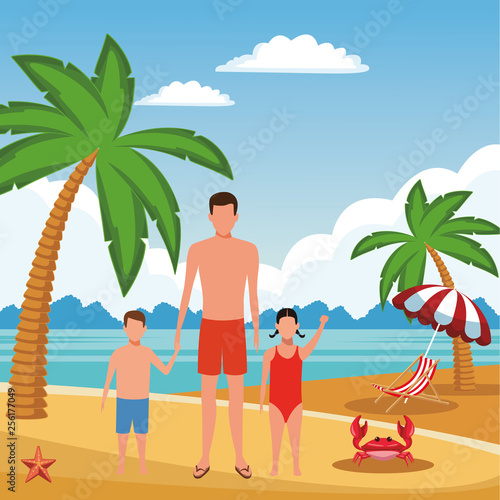 summer vacation cartoon