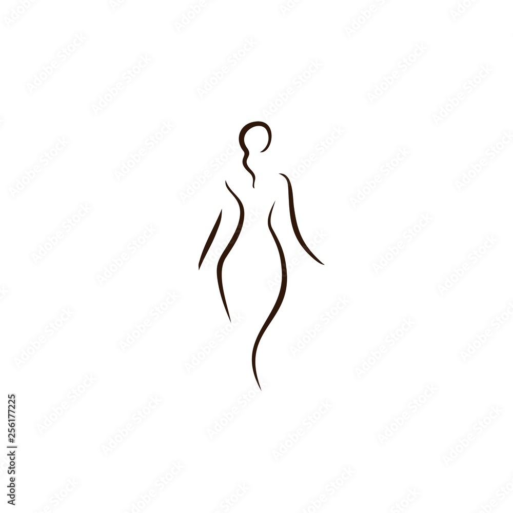woman shape icon line illustration woman shape icon line illustration