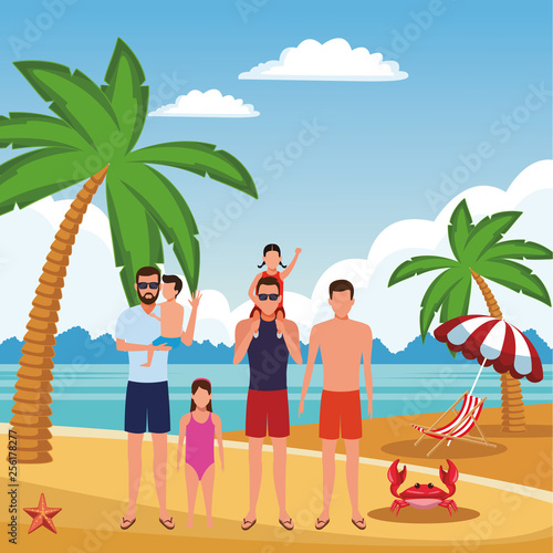 summer vacation cartoon