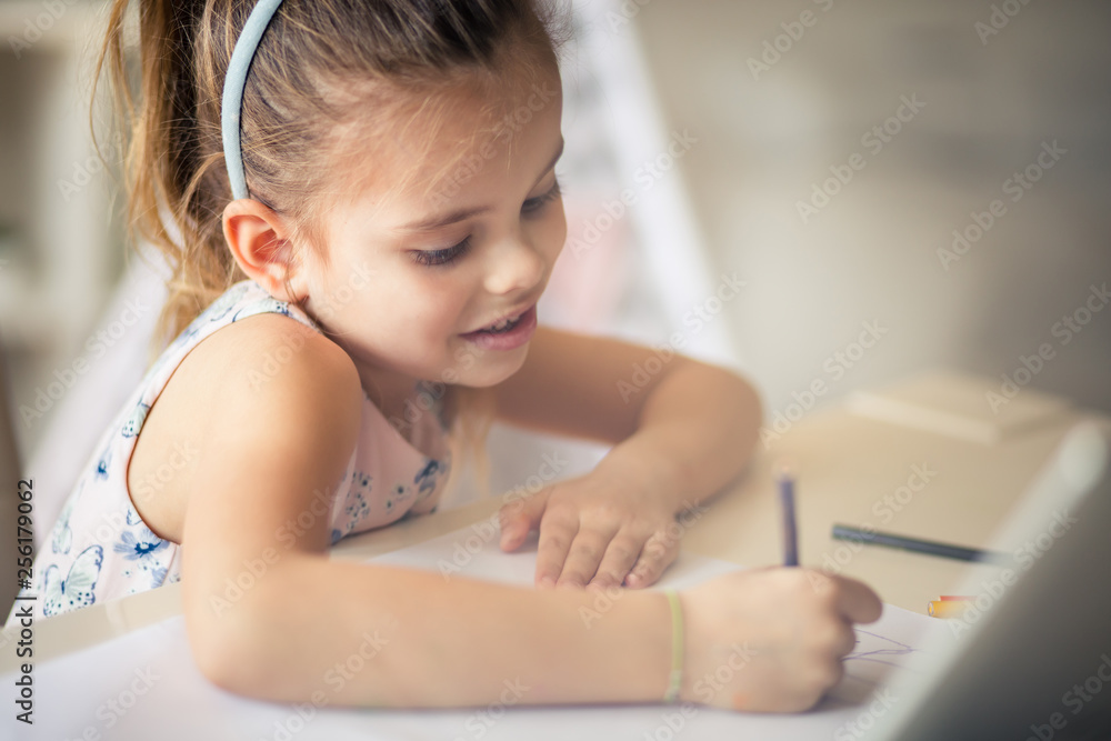 She's a diligent student at school and at home. She's a diligent student at school and at home.