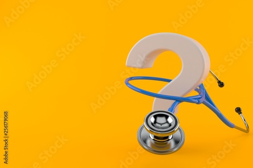Question mark with stethoscope