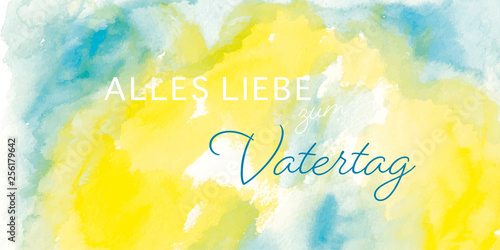 Vatertag Glückwunsch Aquarell Karte