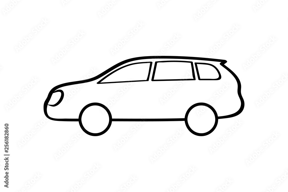 car line icon, vector illustration
