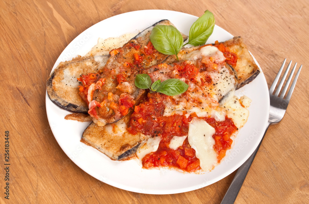 baked aubergine with mozzarella and tomato sauce baked aubergine with mozzarella and tomato sauce