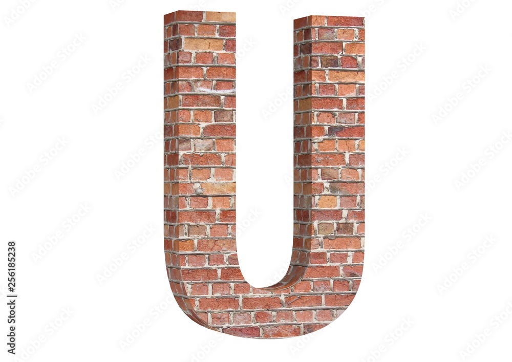 3D ILLUSTRATION BRICK FONT RENDER 3D ILLUSTRATION BRICK FONT RENDER