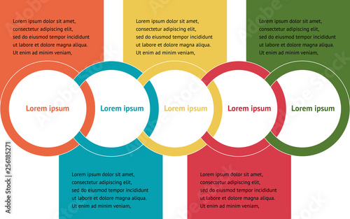 Many color Infographic design in illustrator for meeting