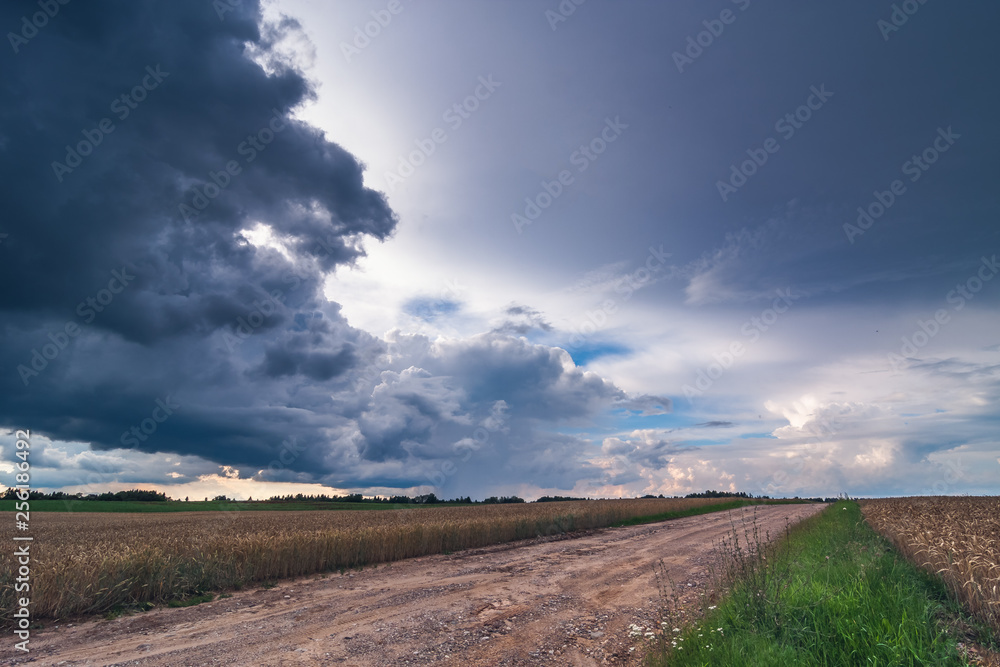 Image of dark Storm clouds in Lithuania