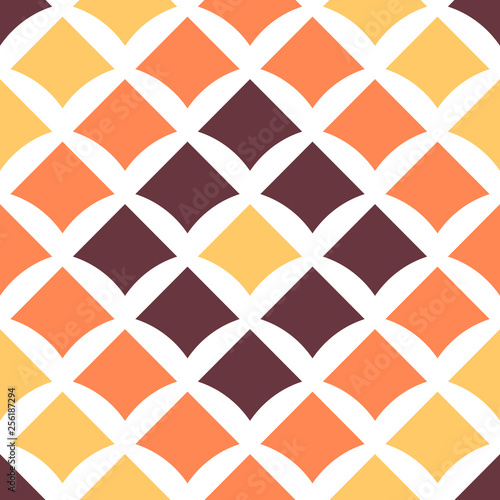 Bright seamless pattern with geometric mosaic.