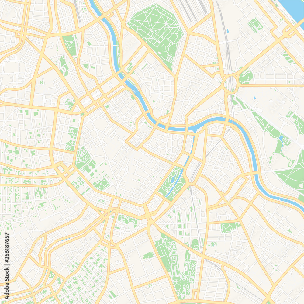 Vienna, Austria printable map