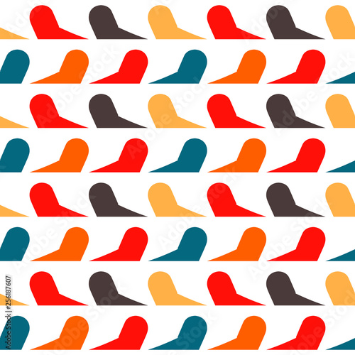 Bright seamless pattern with alternating geometric elements.