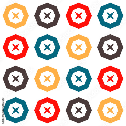 Bright seamless pattern with geometric shapes.