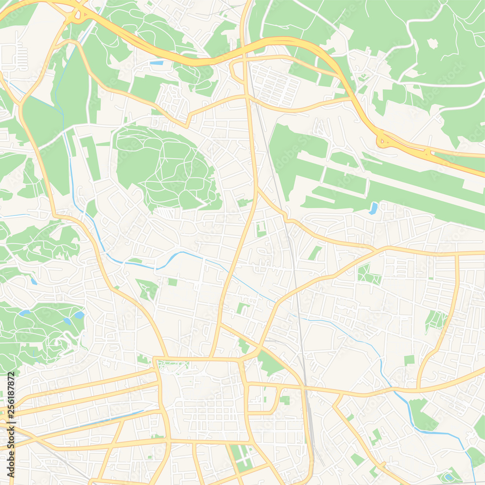 Klagenfurt, Austria printable map