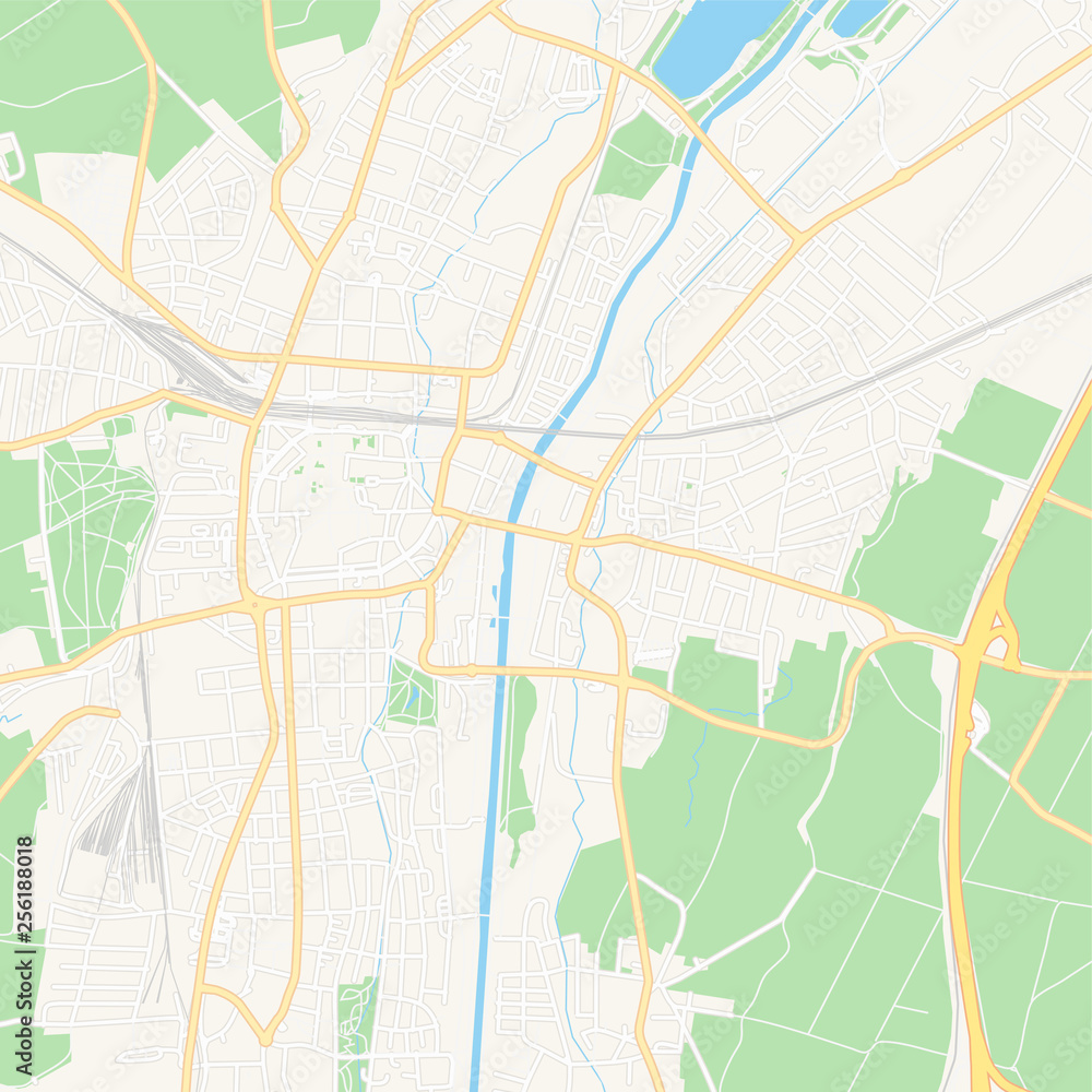 Naklejka premium Sankt Polten, Austria printable map