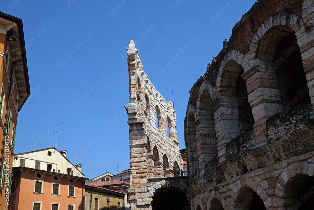 Ancient roman amphitheatre Arena in Verona Verona is a UNESCO World Heritage site, Italy