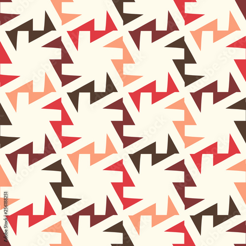 Seamless pattern with alternate geometric elements.