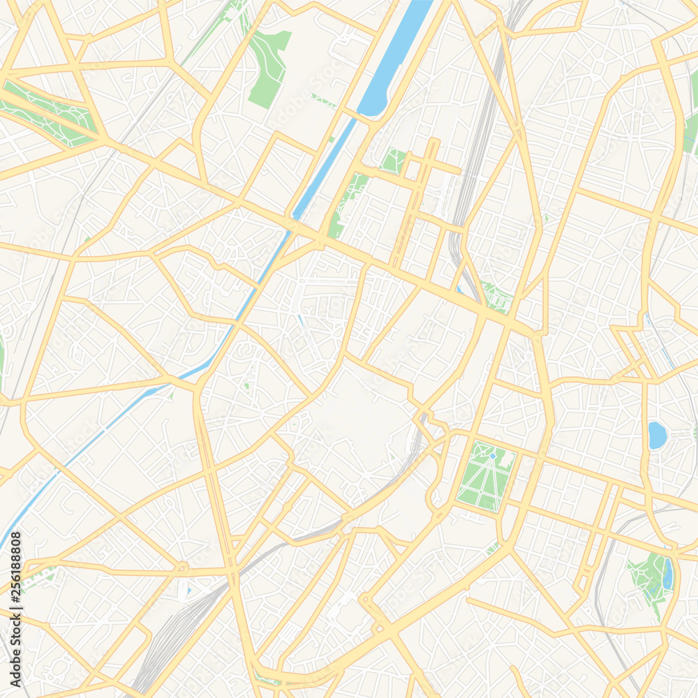 Brussels, Belgium printable map